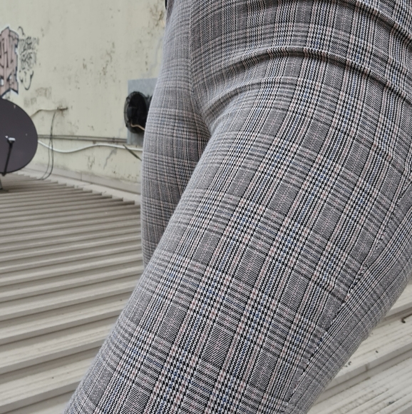 Zara plaid pants high waist skinny fit - Picture 2 of 11
